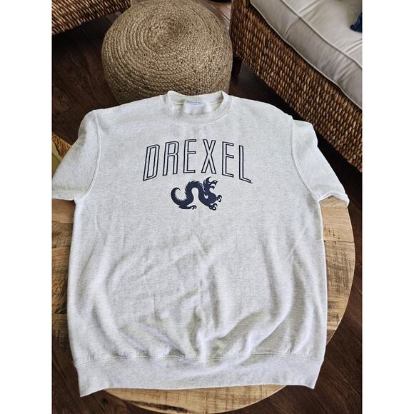 Champion Drexel University Oatmeal Crewneck Sweatshirt Size Large - Picture 9 of 10